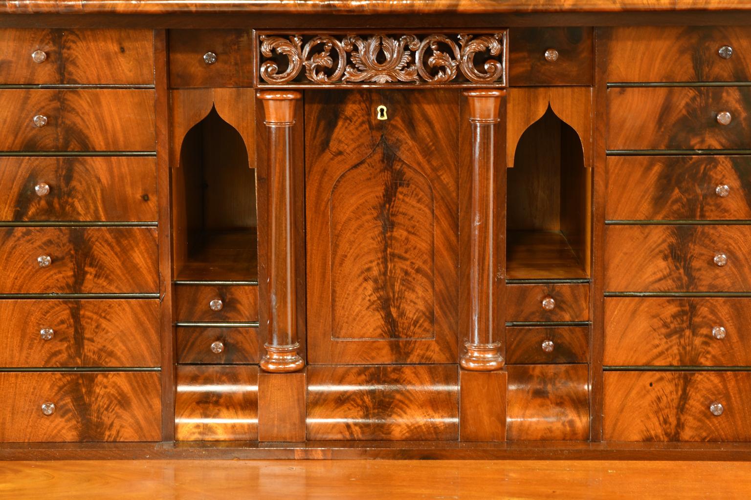 Swedish Fall-Front Secretary in West Indies Mahogany, circa 1850 11