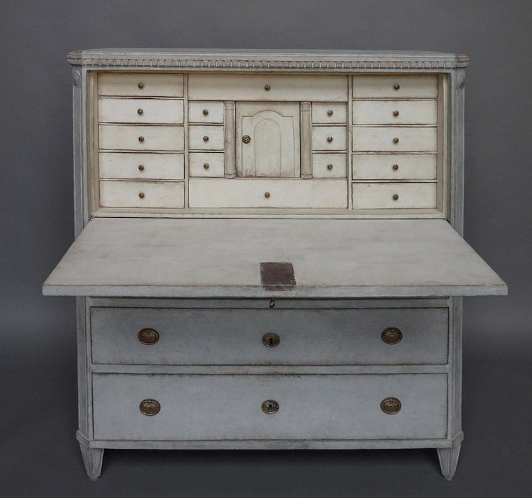 Swedish Fall Front Writing Desk With Fitted Interior At 1stdibs