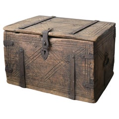 Swedish ‘Färdkista’ Storage Chest, ca 1700–1730, from Dalarna