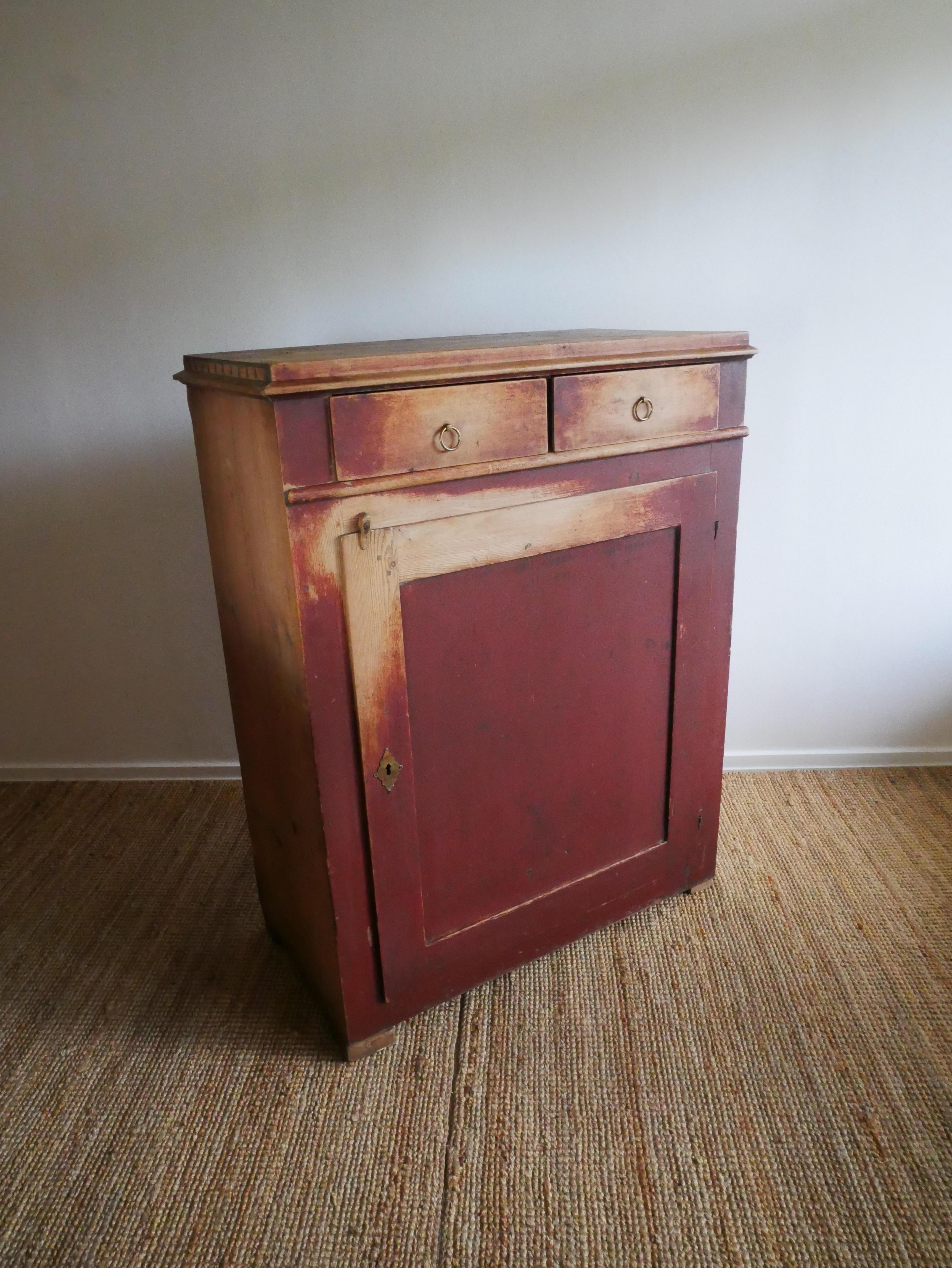 Swedish Farmers Cabinet from Jämtland in the mid-19th century For Sale 6