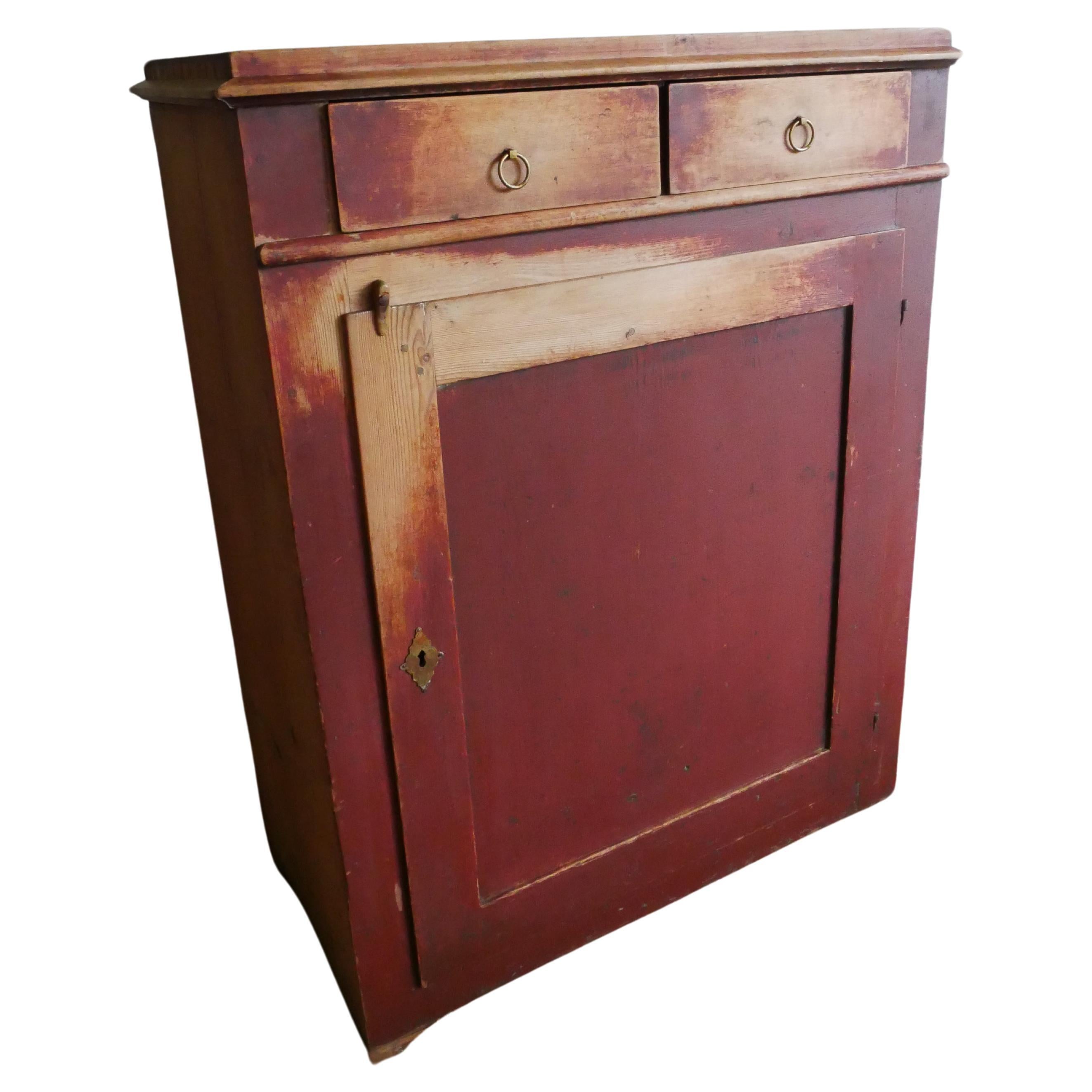 Swedish Farmers Cabinet from Jämtland in the mid-19th century For Sale
