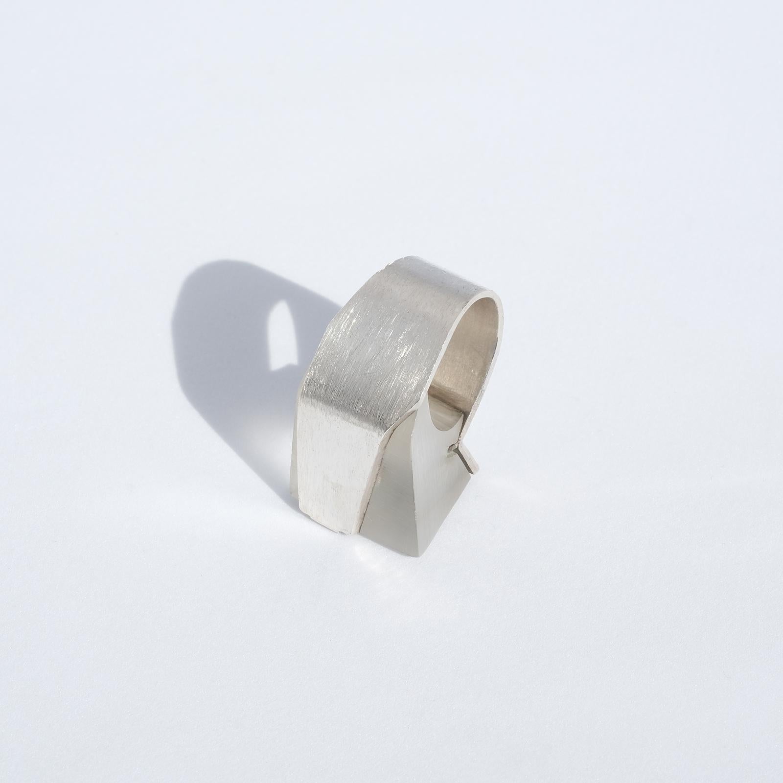 Swedish Fashion Ring Made 1972, Futuristic Design For Sale 5