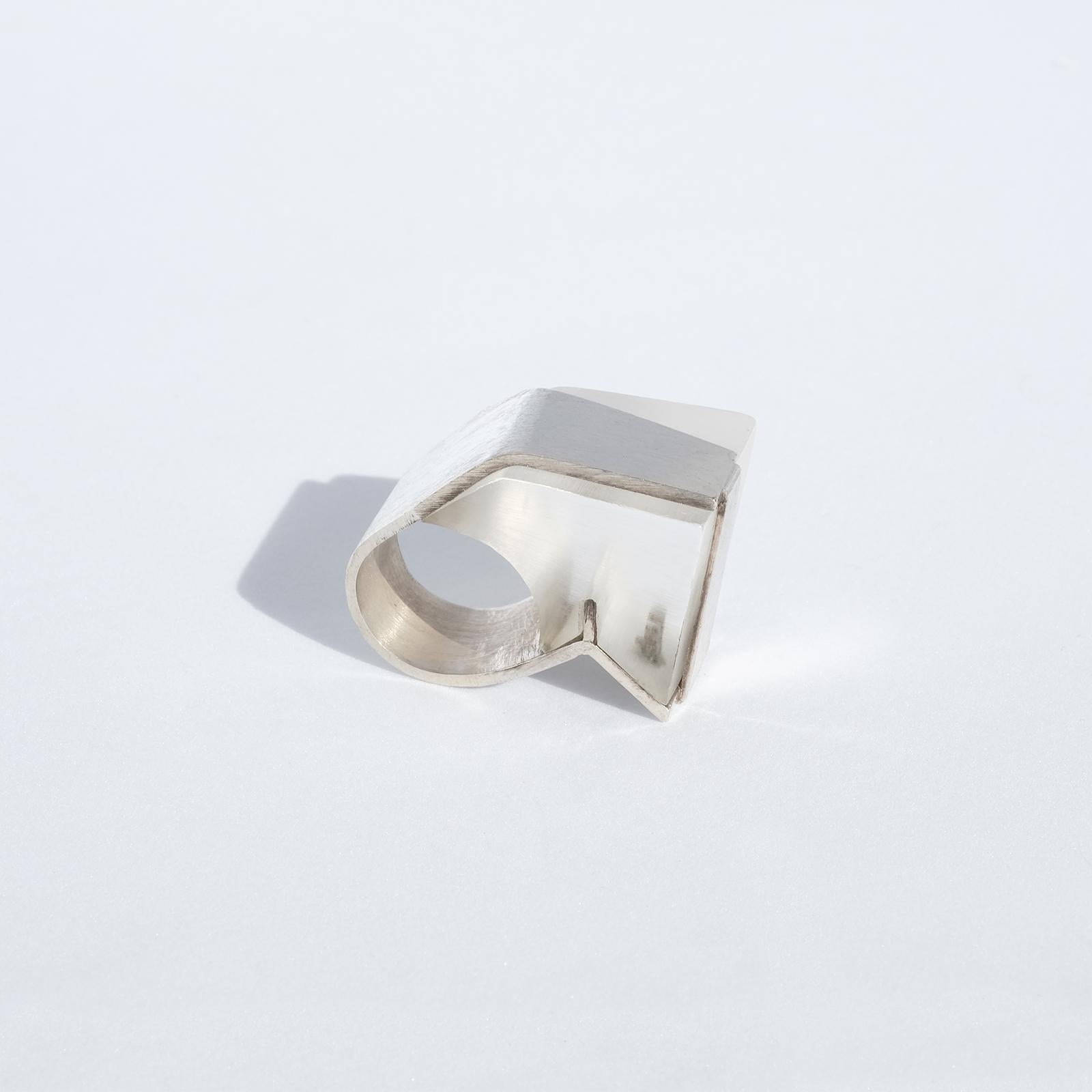 Swedish Fashion Ring Made 1972, Futuristic Design For Sale 2