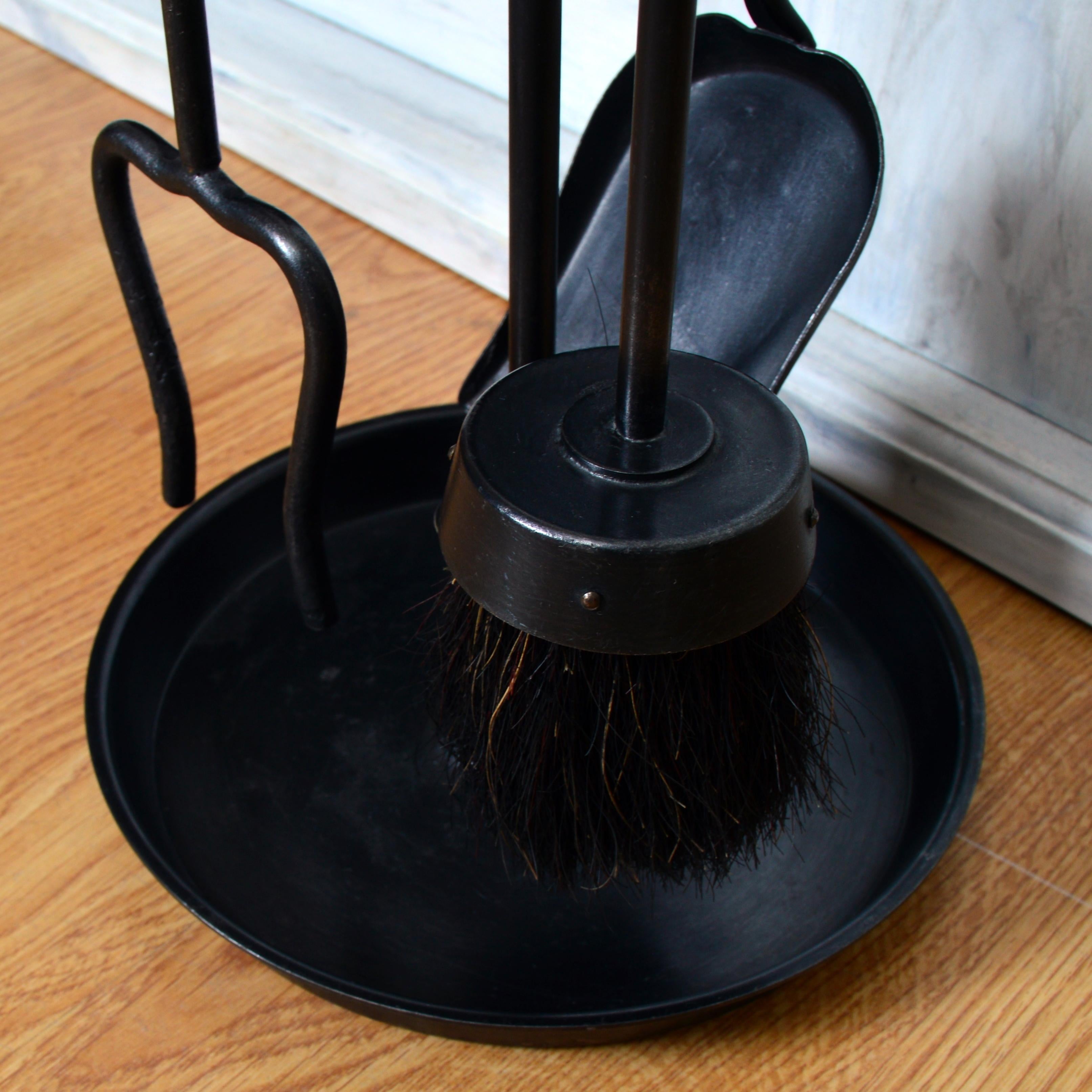 Mid-20th Century Swedish Fireplace Tools by Gunnar Ander for Ystad Metall, 1960s For Sale