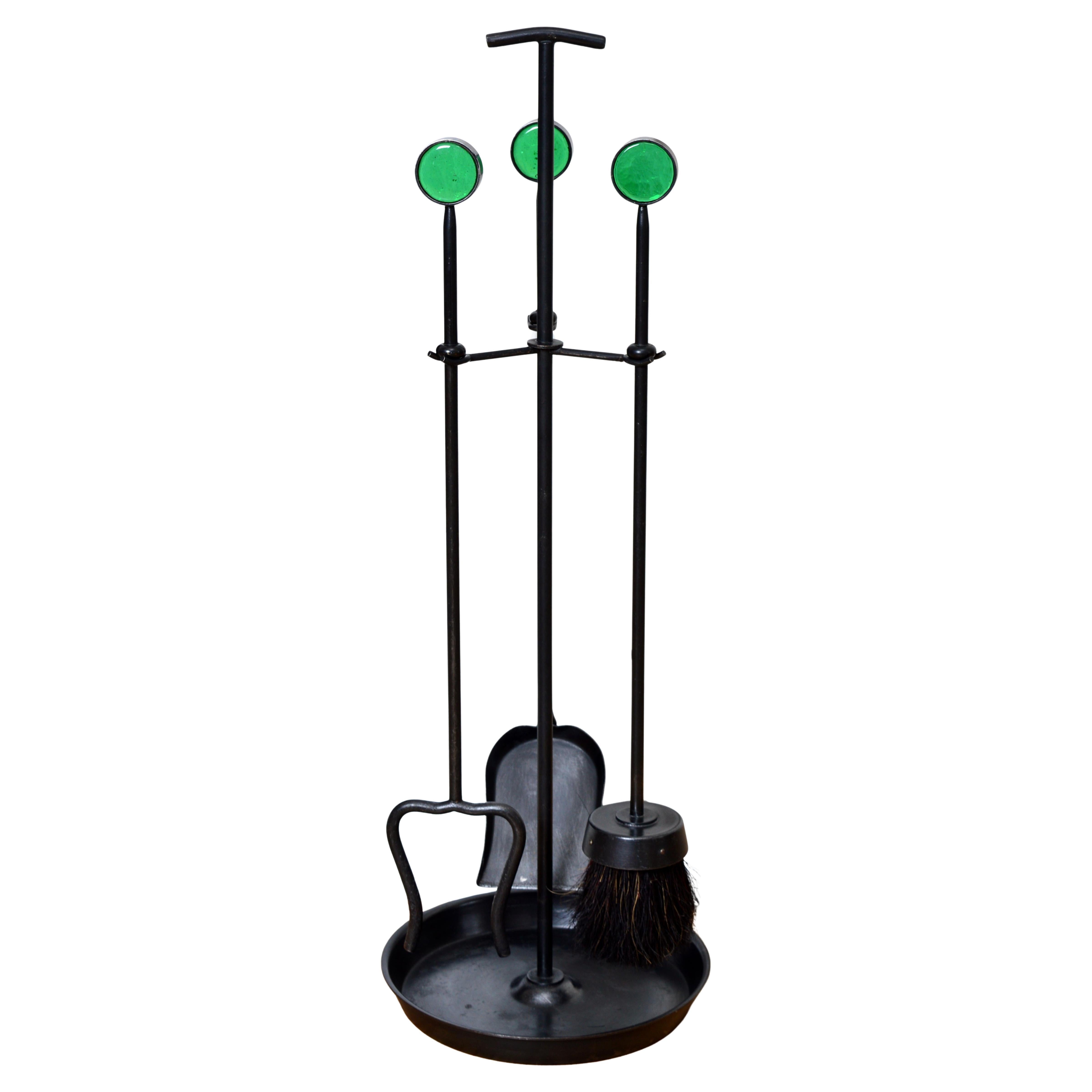 Swedish Fireplace Tools by Gunnar Ander for Ystad Metall, 1960s For Sale