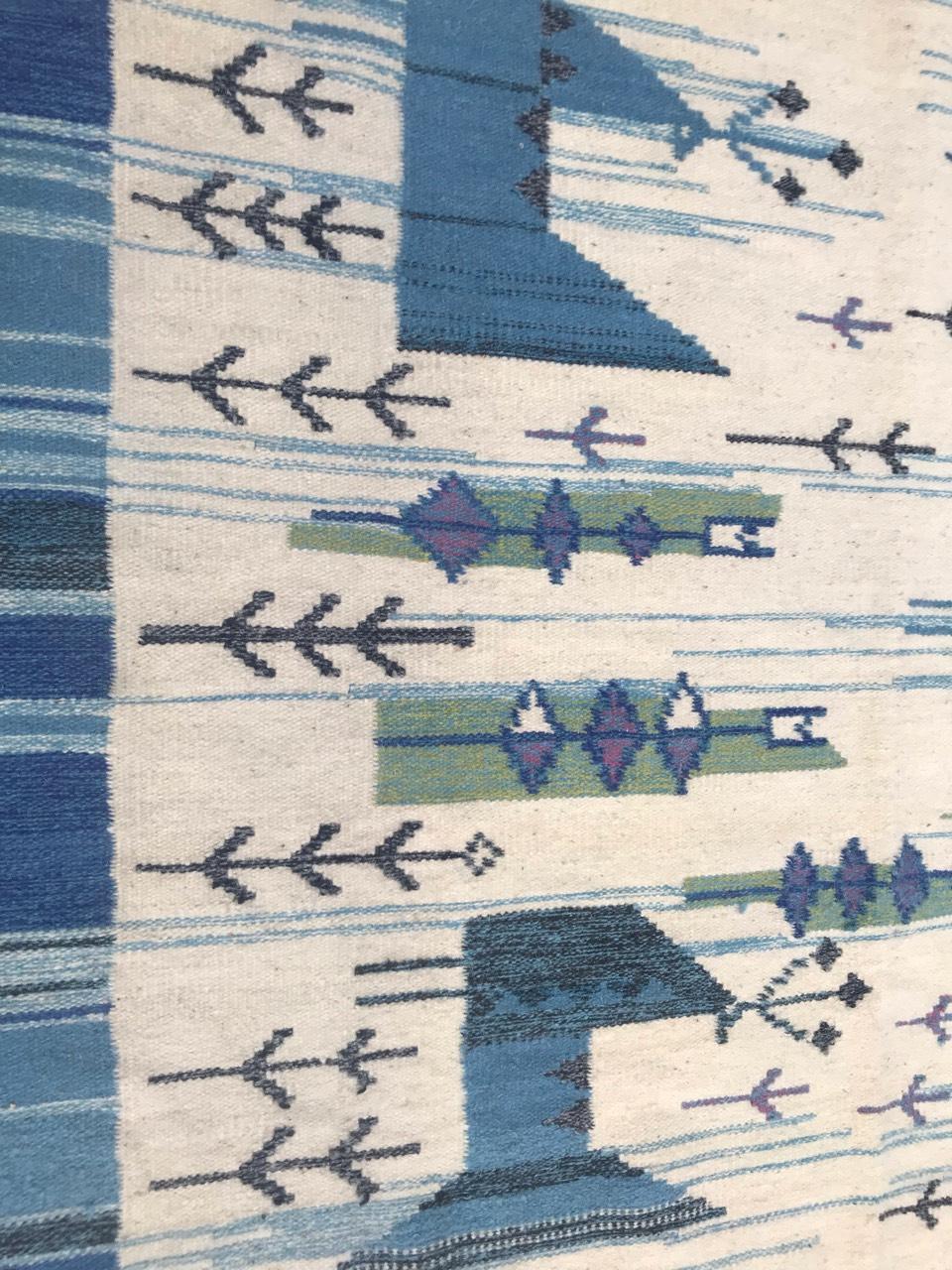 Wool Swedish Flat Rug Tapestry