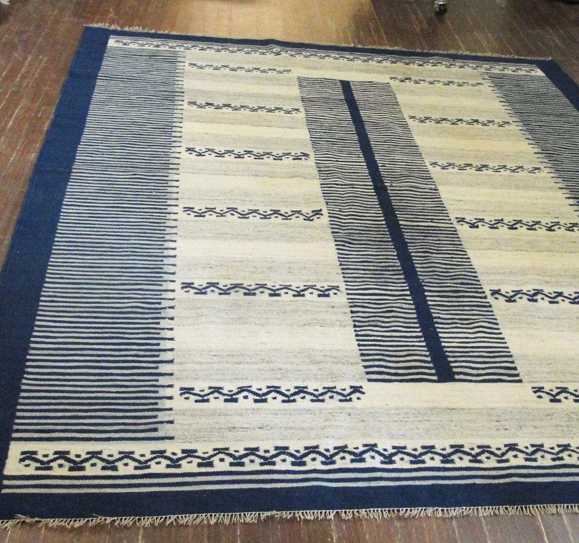 Swedish Flat-Weave Carpet, 20th Century, 6'7