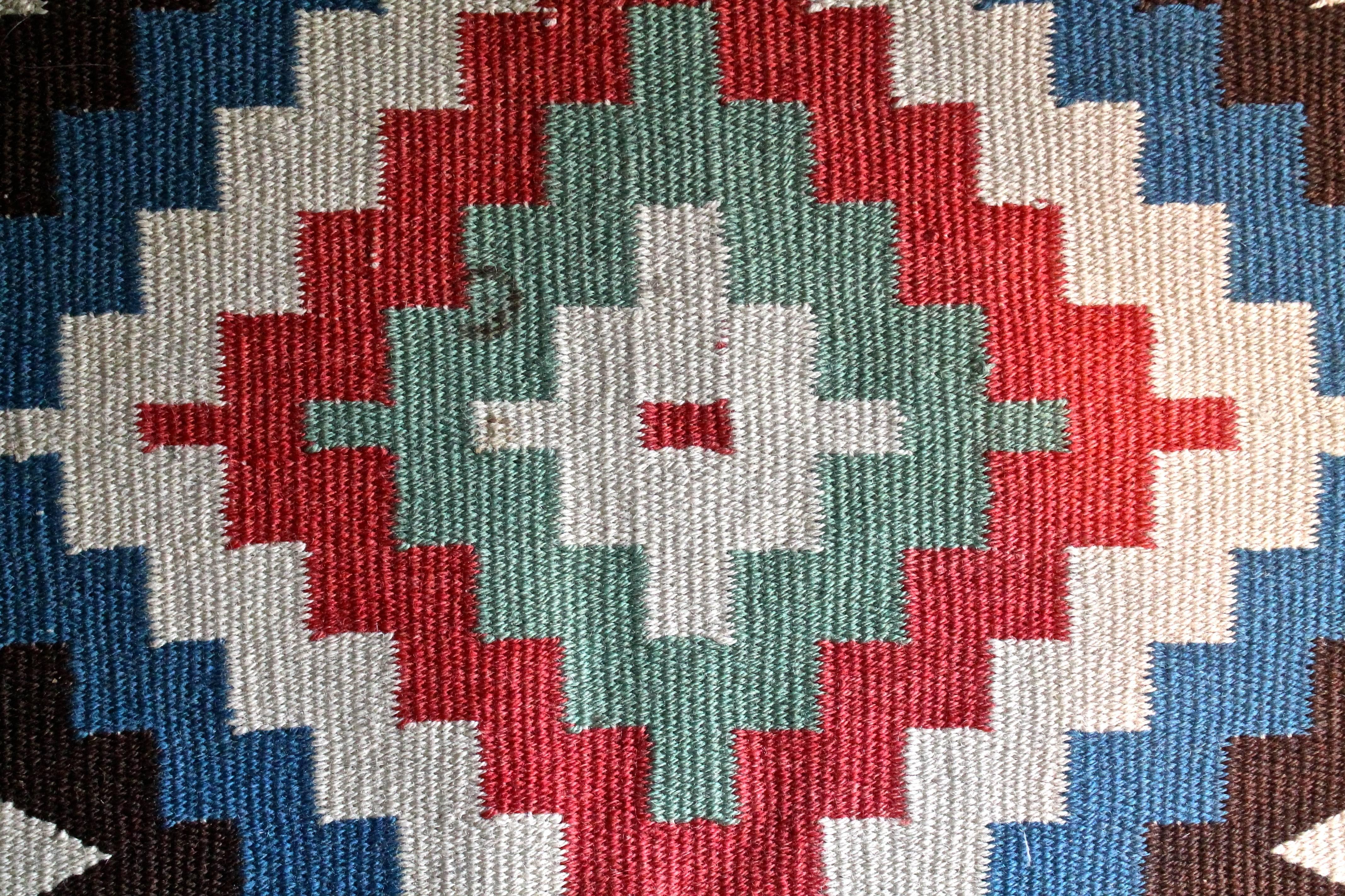 Swedish Flat-Weave Handwoven Carpet In Good Condition In Sharon, CT