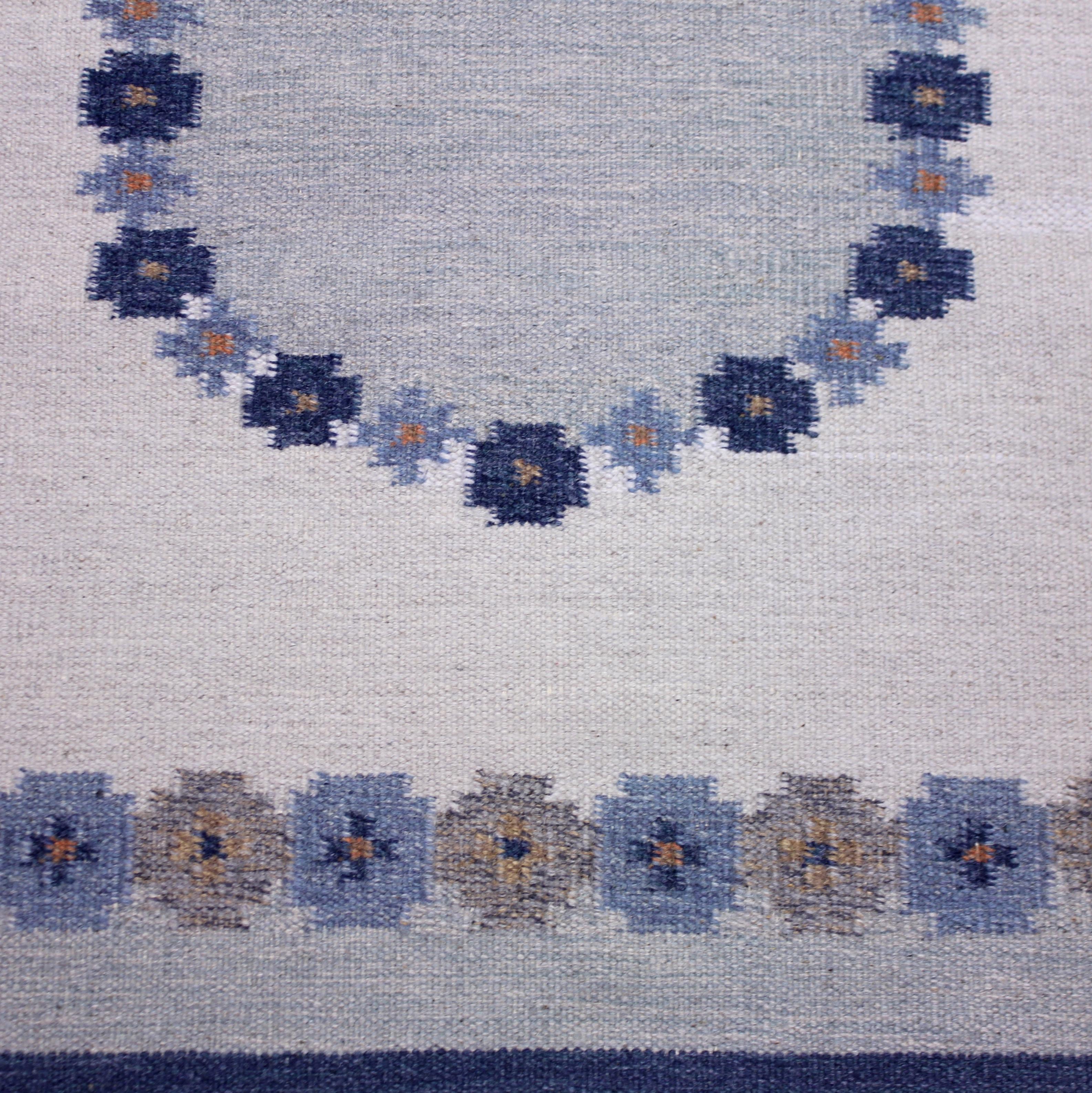 20th Century Swedish Flat Weave Röllakan Carpet, 1950s