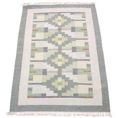 Swedish Flat Weave Röllakan Carpet, 1950s