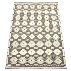 Vintage Swedish Flat Weave Röllakan Carpet, 1950s