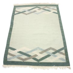 Swedish Flat Weave Röllakan Carpet, 1960s