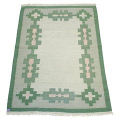 Schwedischer flachgewebter Röllakan-Teppich, 1960er Jahre