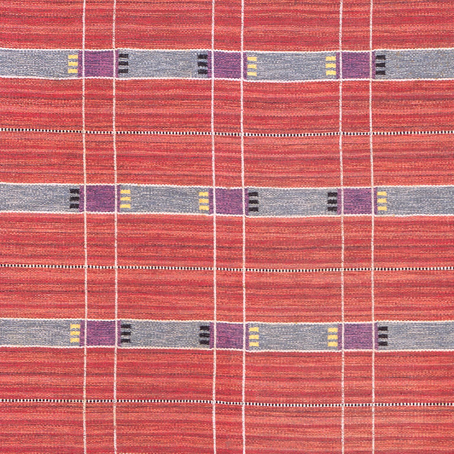 Swedish Flat-Weave Rug, 1950 In Good Condition For Sale In New York, NY