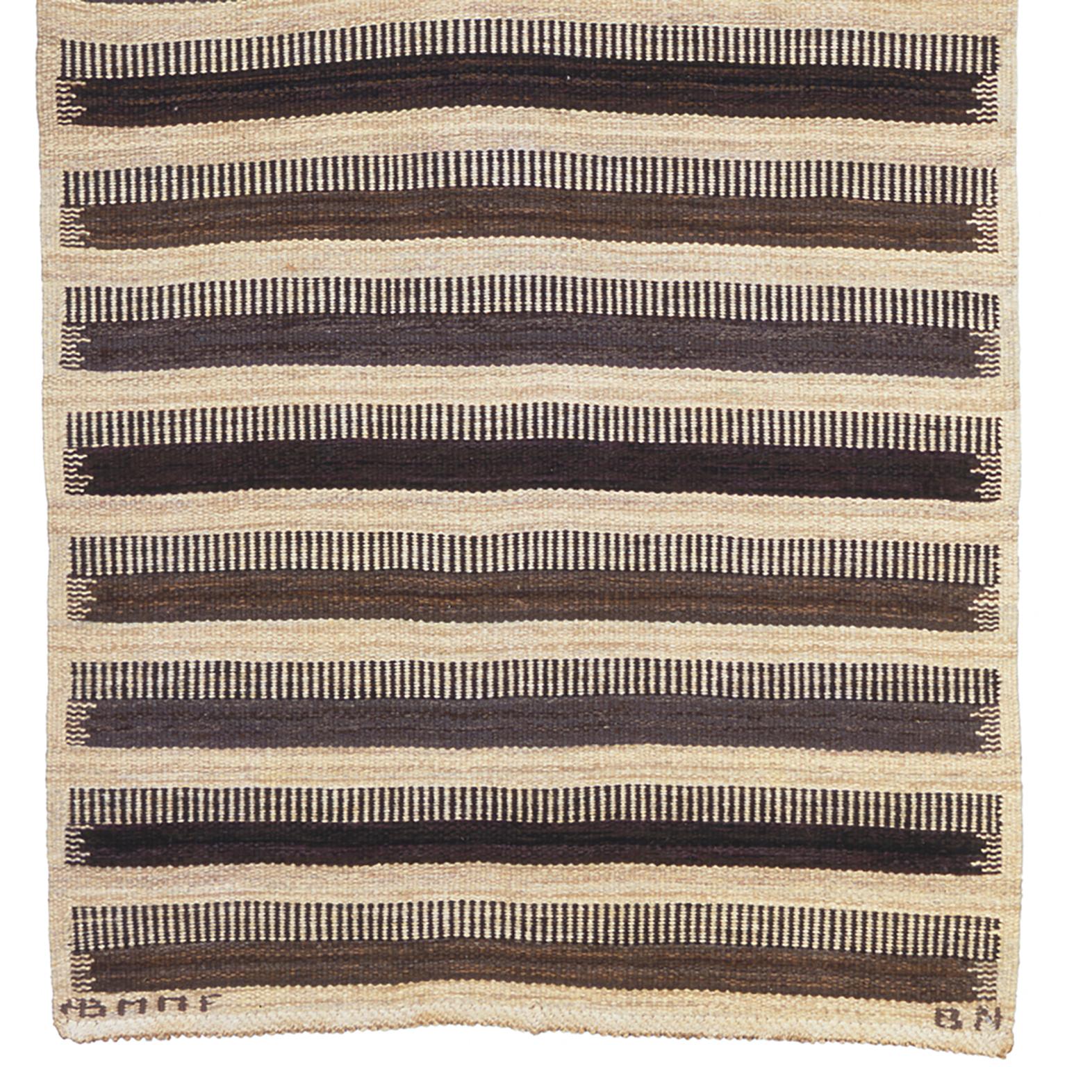 Scandinavian Modern Swedish Flat Weave Rug by Ab Märta Måås-Fjetterström