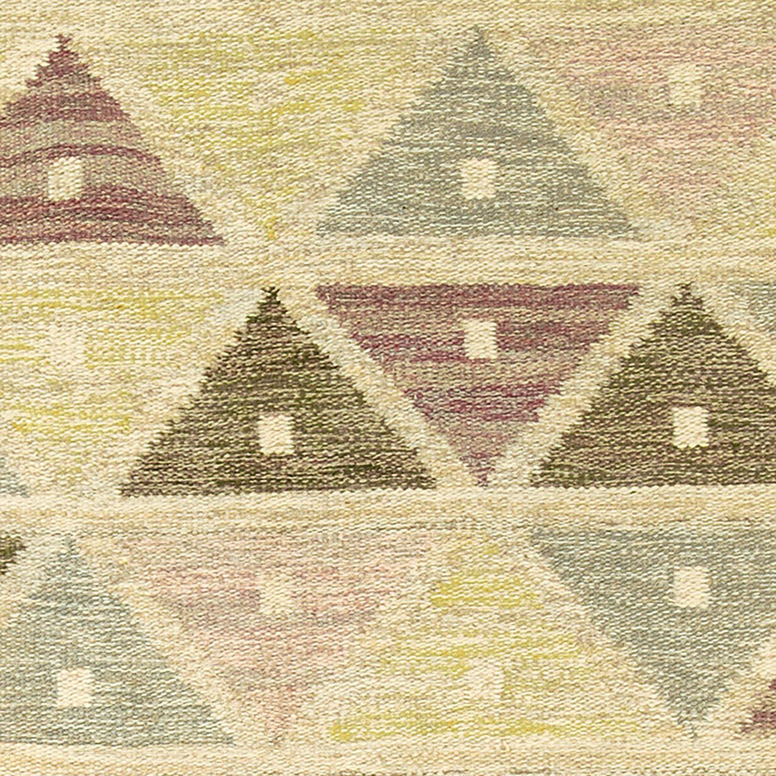 20th Century Swedish Flat-Weave Rug by Sigvard Bernadotte For Sale