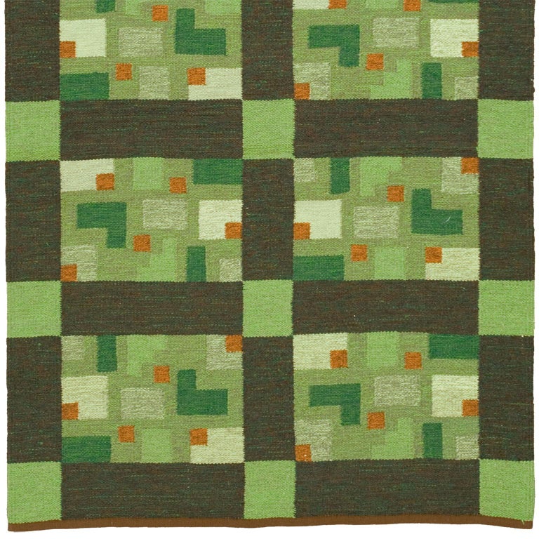 Swedish flat-weave rug
Sweden circa 1979
Handwoven.
 