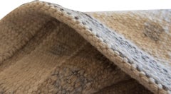 Hand-Knotted Contemporary Wool Swedish-inspired Flat-Weave Rug