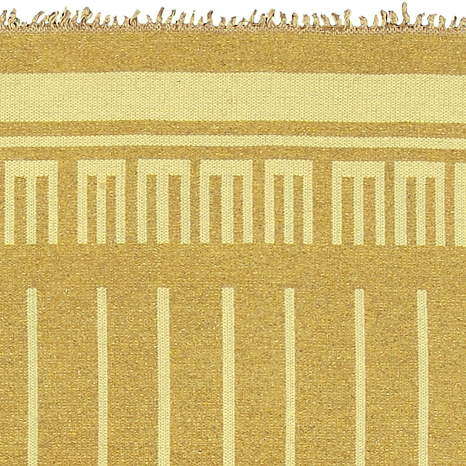Hand-Woven Mid 20th Century Swedish Flat-Weave Rug For Sale