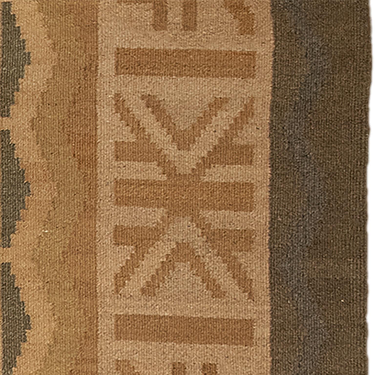 Hand-Woven Swedish Flat Weave Rug For Sale