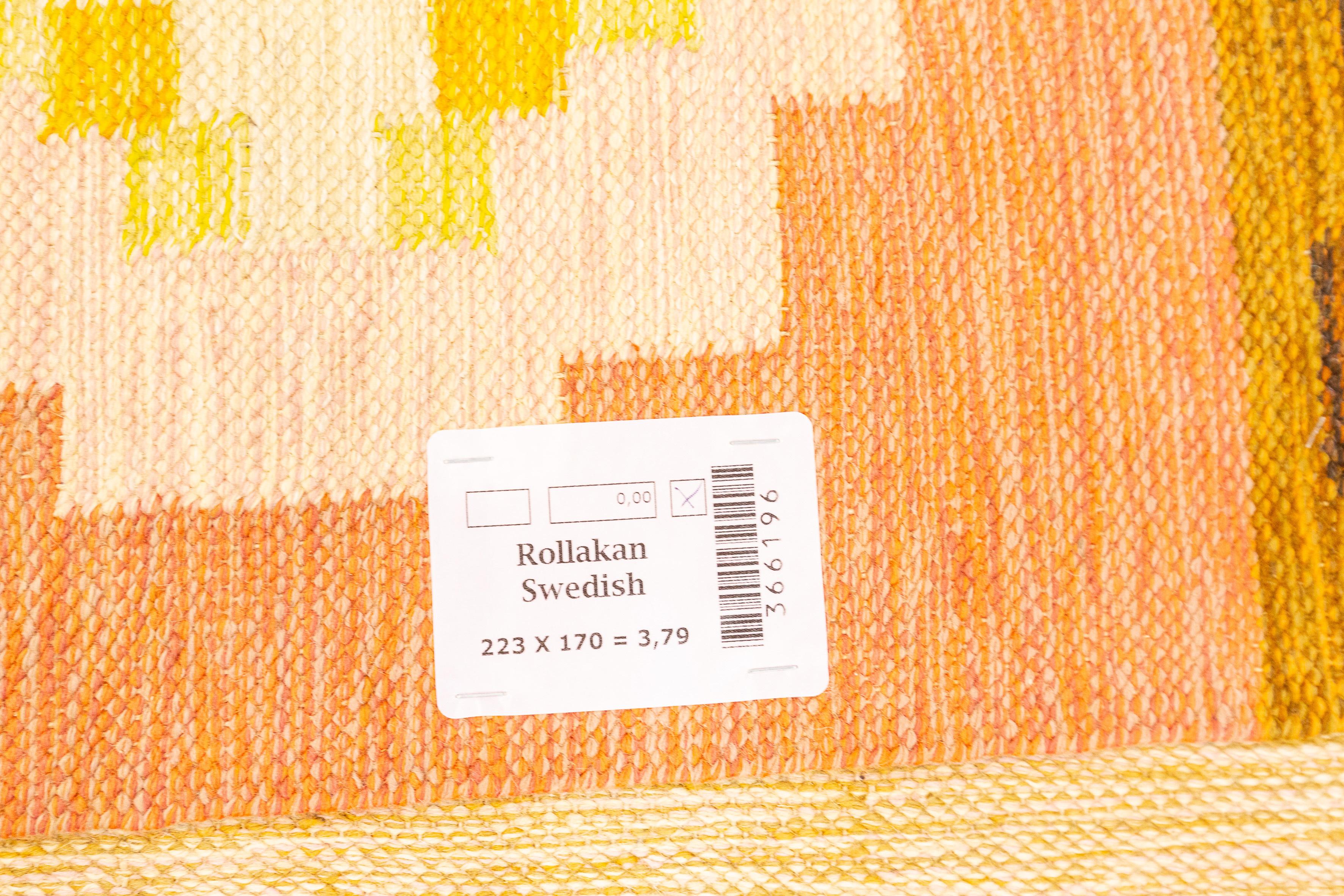 Wool Scandinavian Rug Flat-weave By Ingegerd Silow For Sale