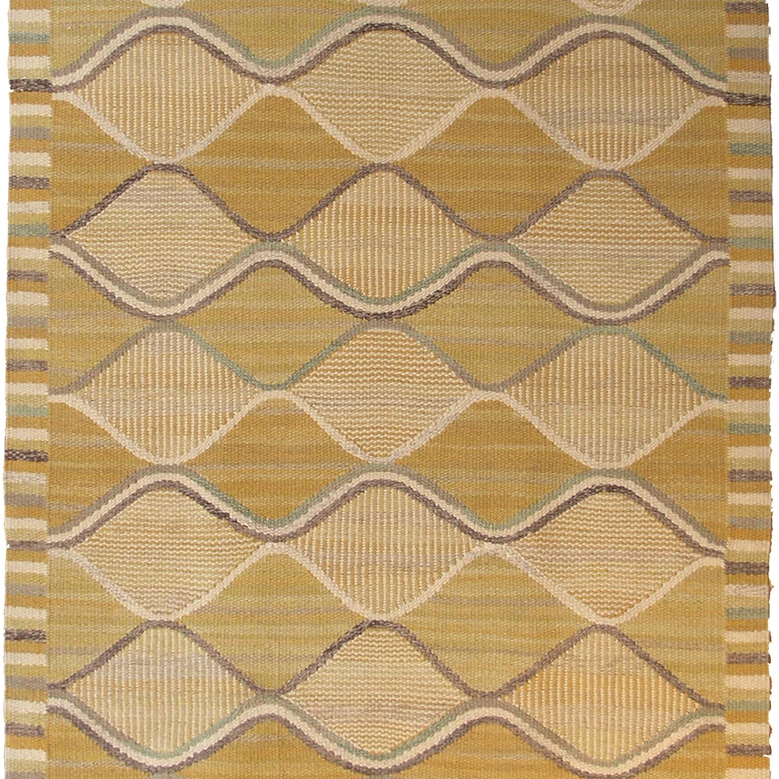 Scandinavian Modern Swedish Flat-Weave Runner by AB Märta Måås-Fjetterström and Barbro Nilsson For Sale