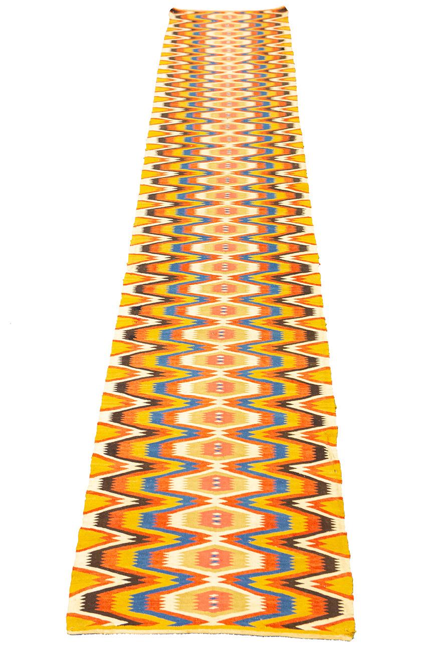 Introduce a burst of Scandinavian charm and artistic flair into your living space with our Scandinavian Multi-Color Runner, a captivating piece that measures  55 x 297 CM. This runner isn't just a floor covering; it's a vibrant piece that weaves