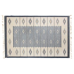 Vintage Swedish Flat-Weave Wool Carpet, circa 1950-1960