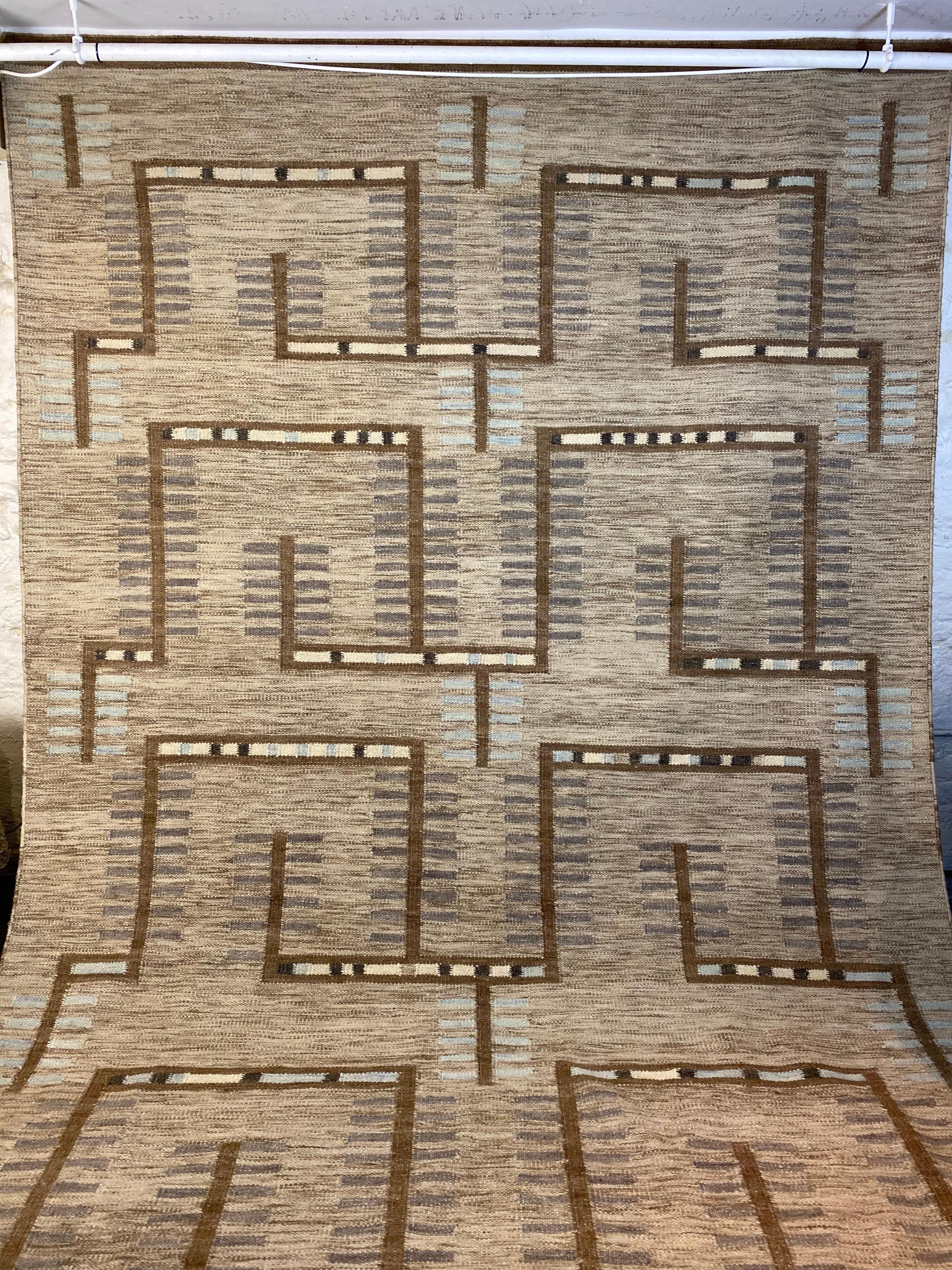 Swedish Flat-Weave Wool Carpet 2