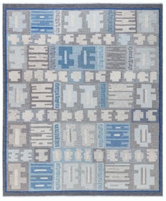 Swedish Flat Woven Rug by Alice Lund