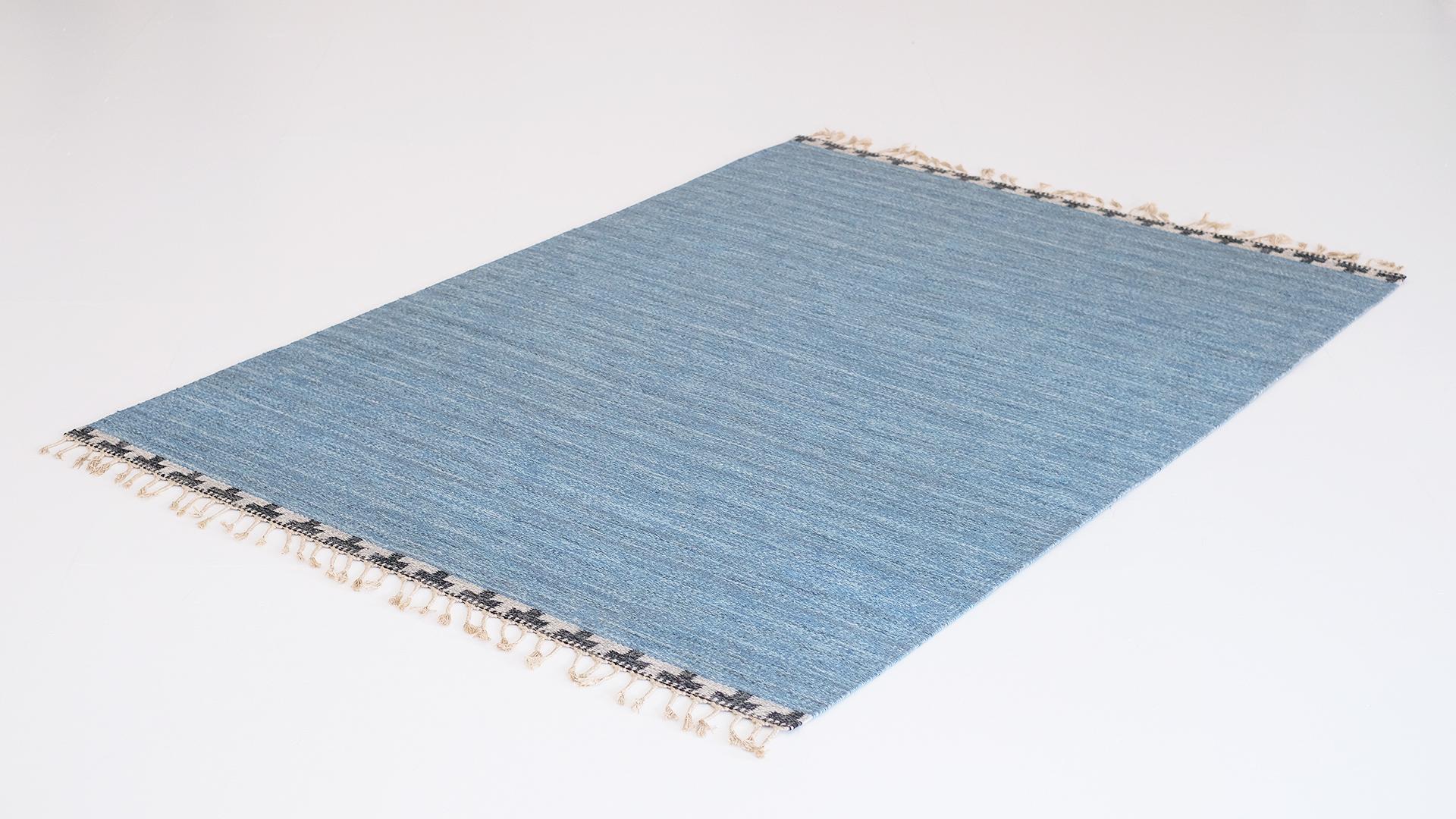 Scandinavian Modern Swedish Flat-Weave Carpet by Rakel Carlander