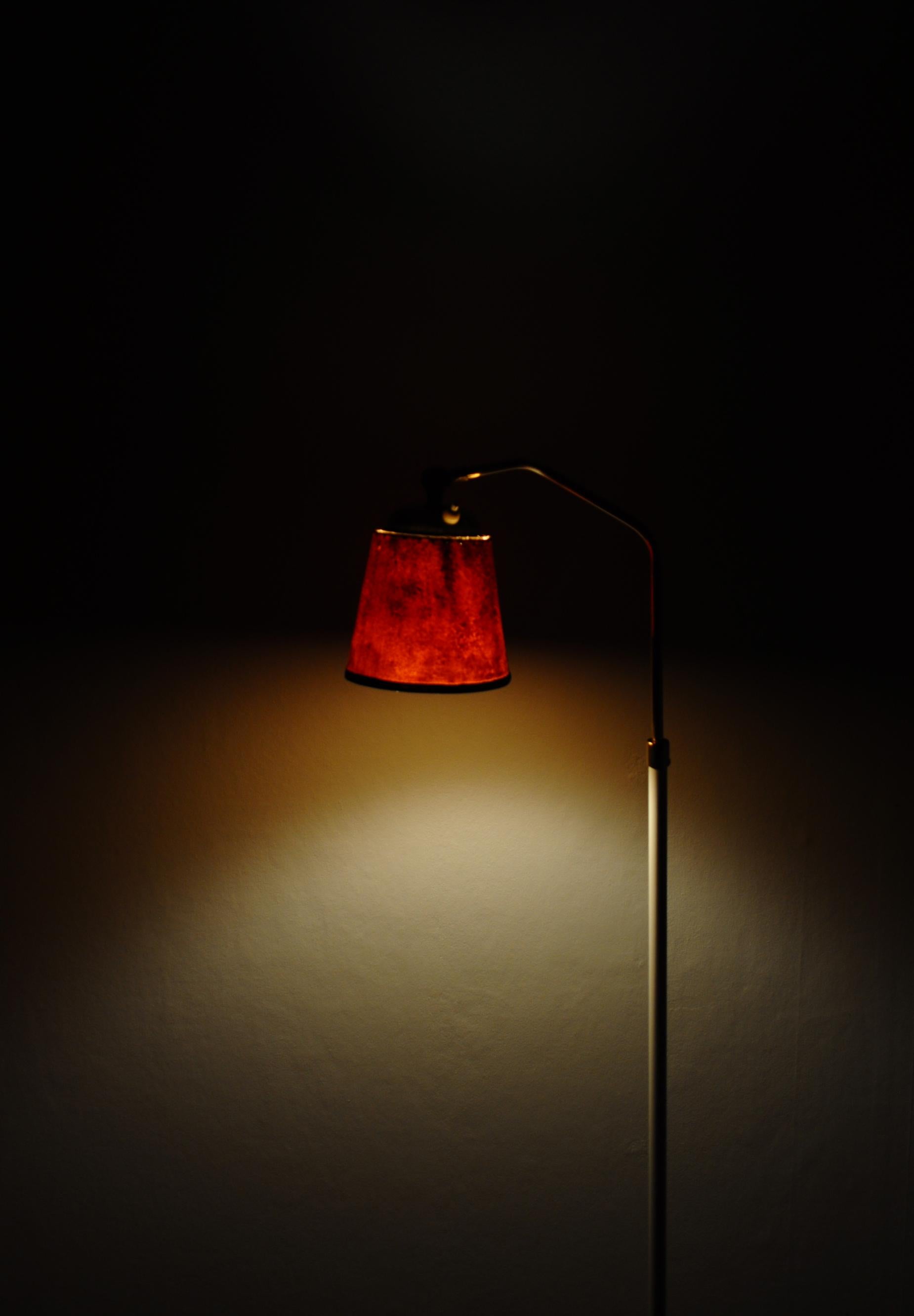 Metal Swedish Floor Lamp attributed to Josef Frank, 1950s For Sale