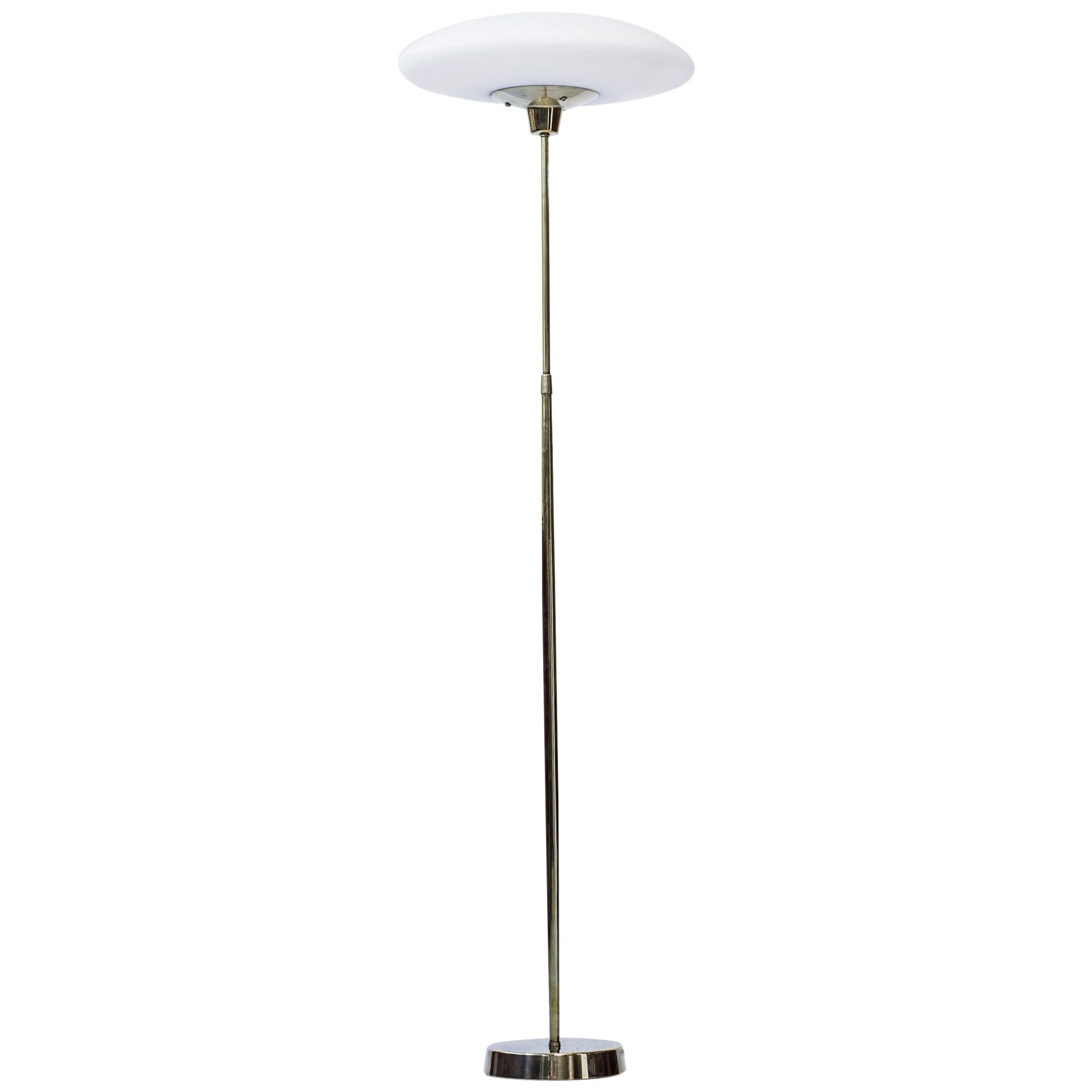 Swedish Floor Lamp in Brass by ASEA Belysning, 1950s