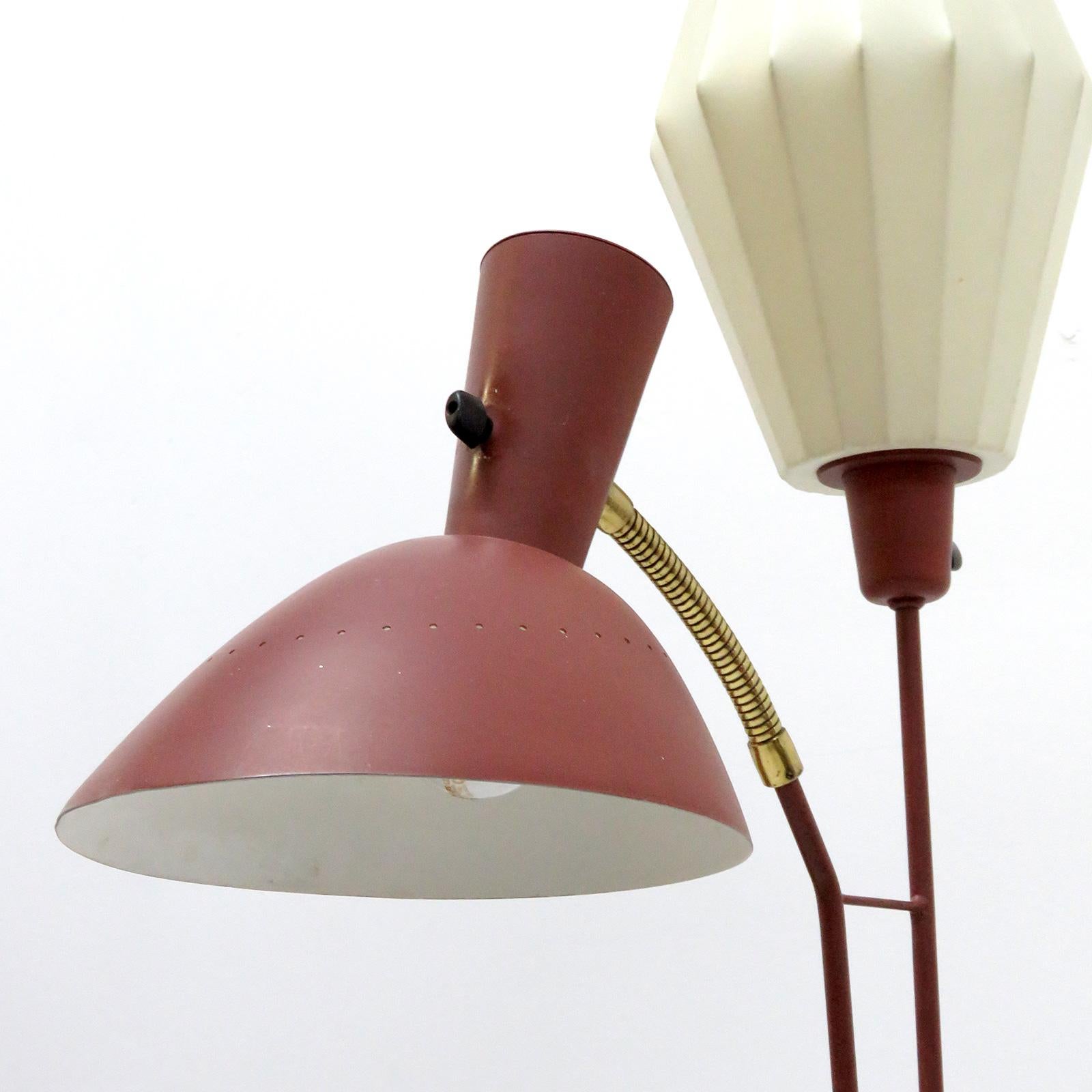 Enameled Swedish Floor Lamp by Hans Bergström, 1950