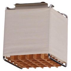 Swedish Flush Mount Ceiling Lamp in Metal and Fabric, 1970s