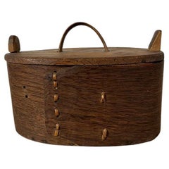 Antique Swedish Folk Art 19th-Century Bentwood Box - Svepask
