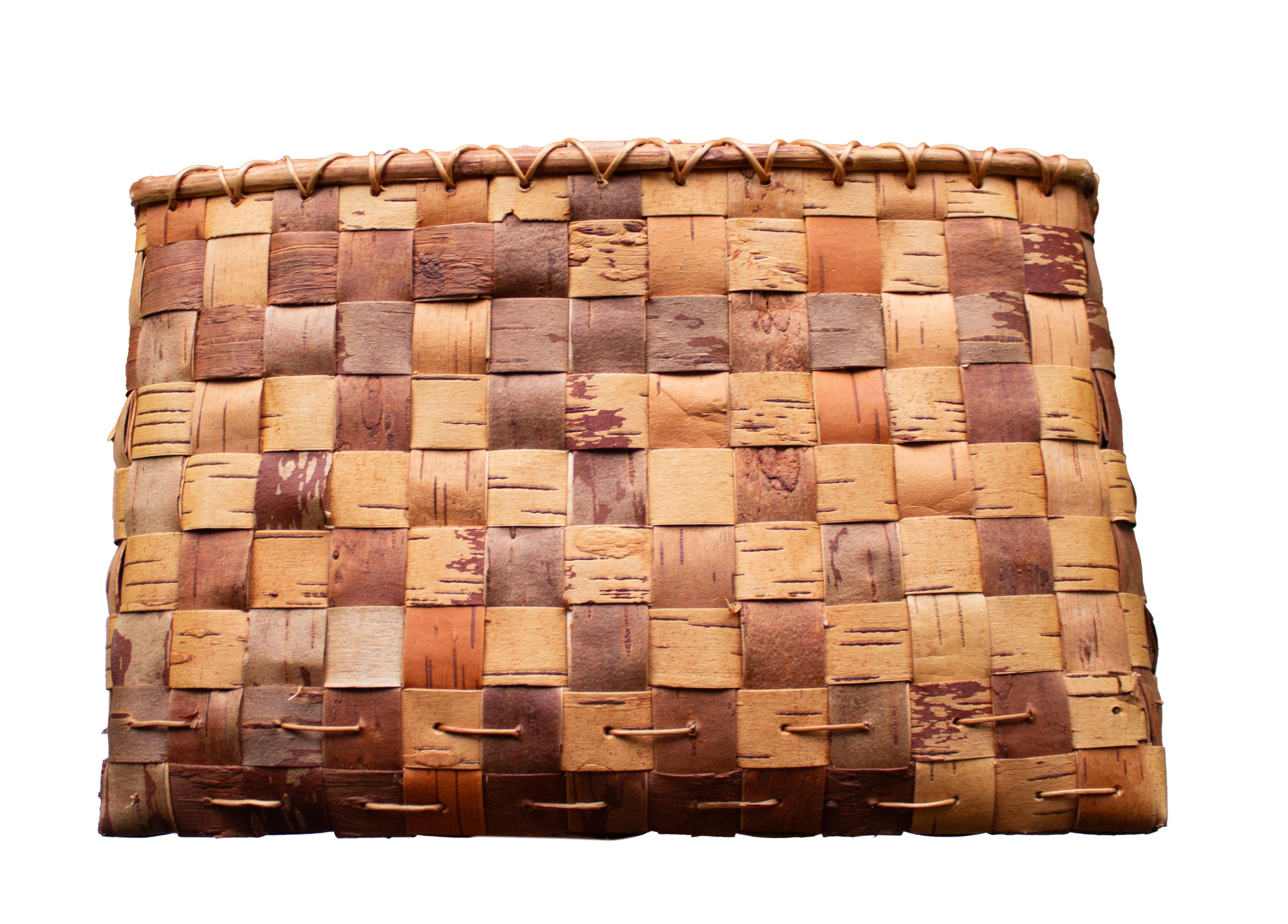 Swedish Folk Art Birch-Bark Cradle Basket For Sale 5