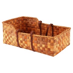 Swedish Folk Art Birch-Bark Cradle Basket