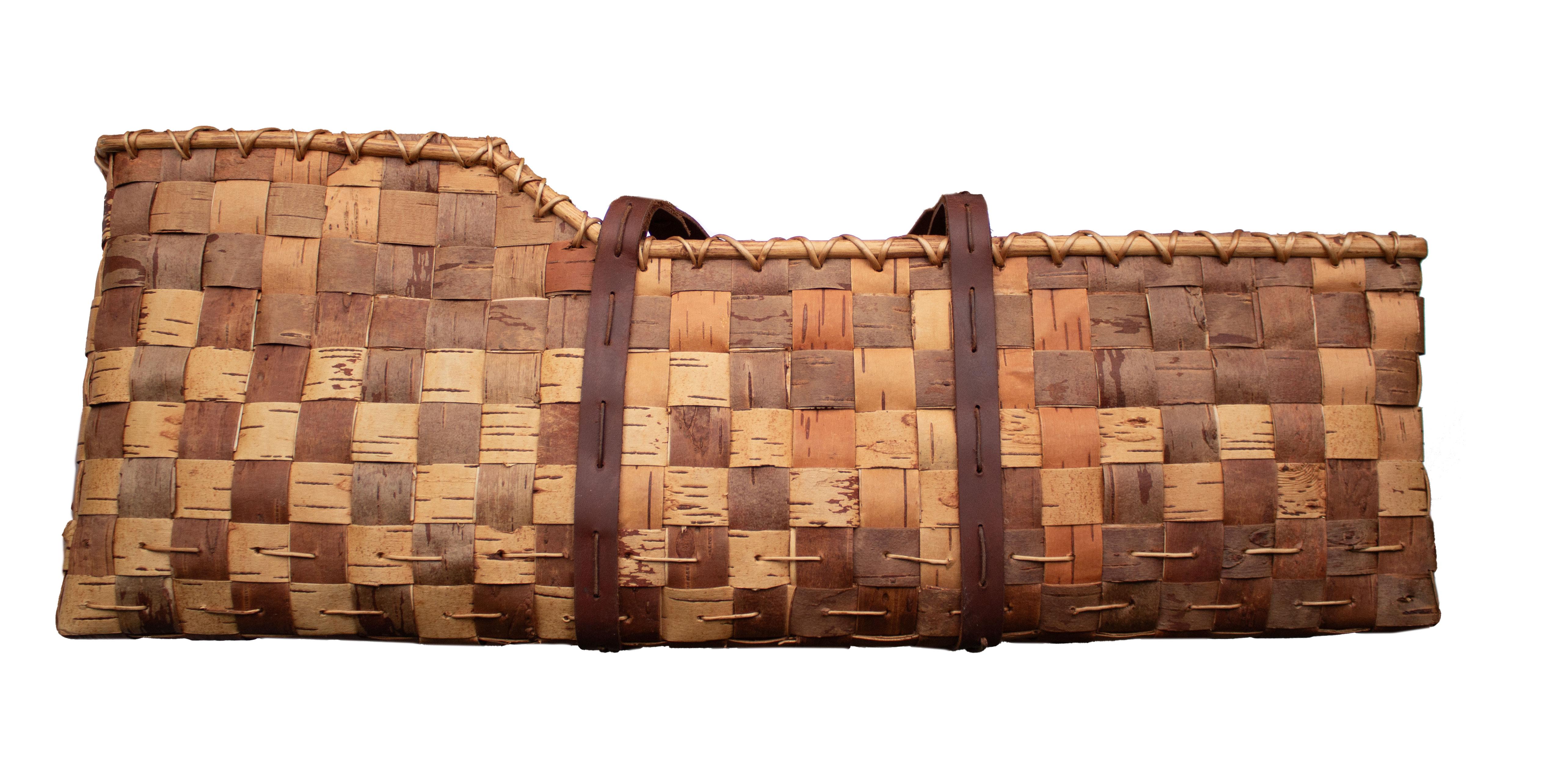 Swedish Folk Art Birch-Bark Cradle Basket In Good Condition For Sale In Stockholm, SE