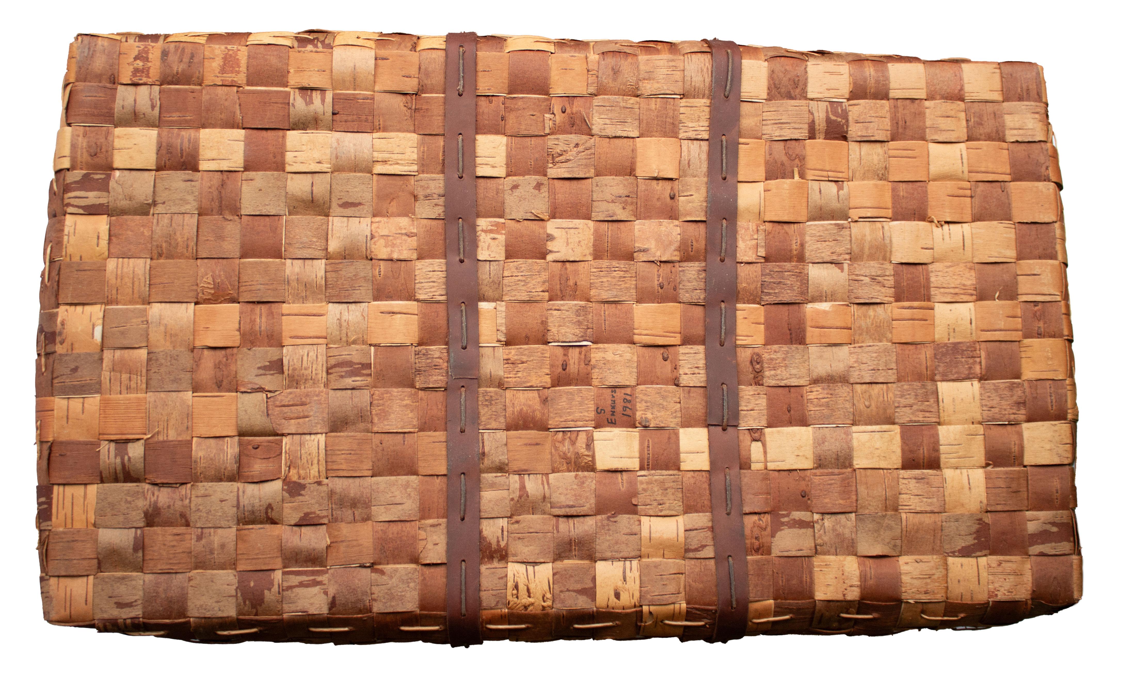 Swedish Folk Art Birch-Bark Cradle Basket For Sale 1