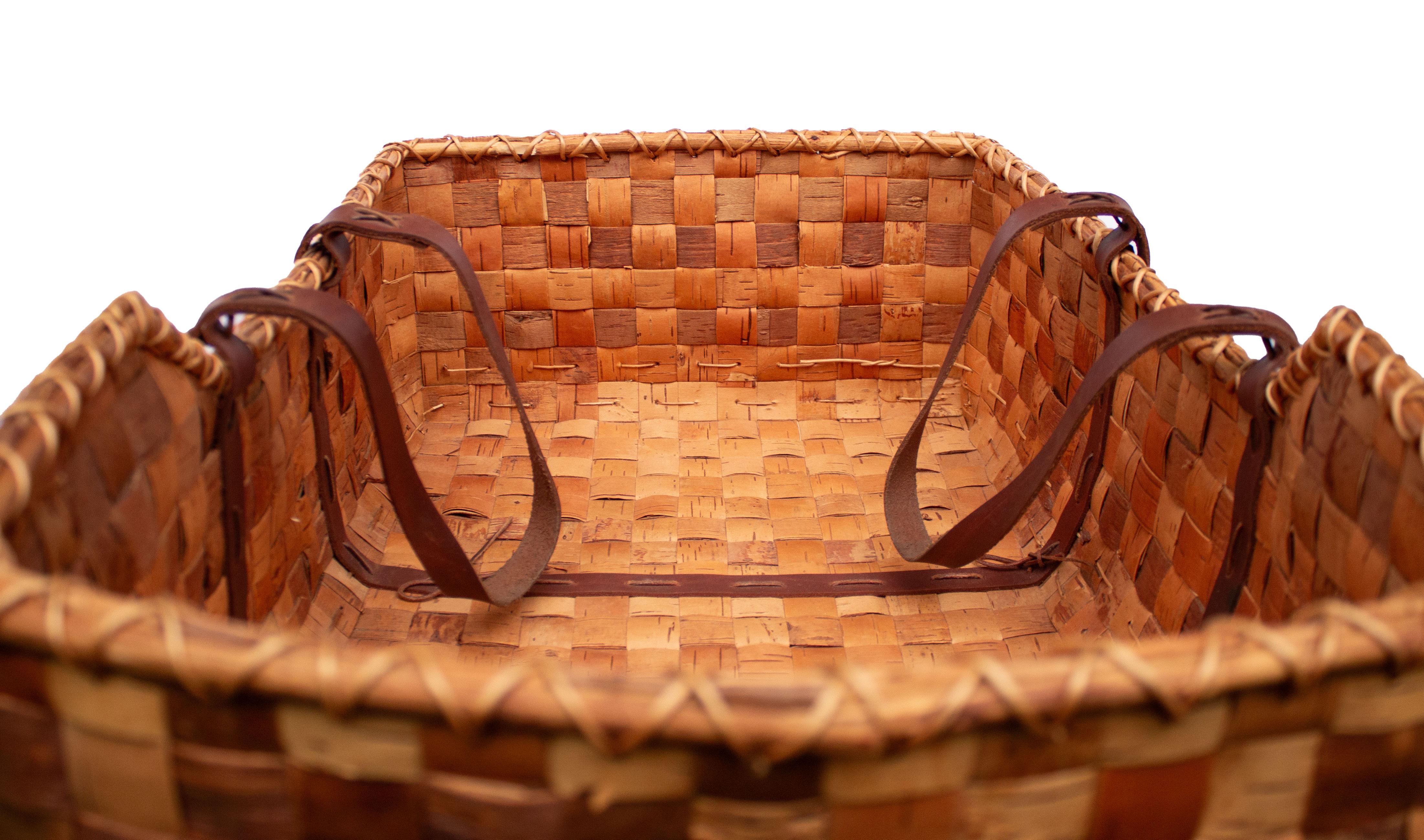 Swedish Folk Art Birch-Bark Cradle Basket For Sale 2