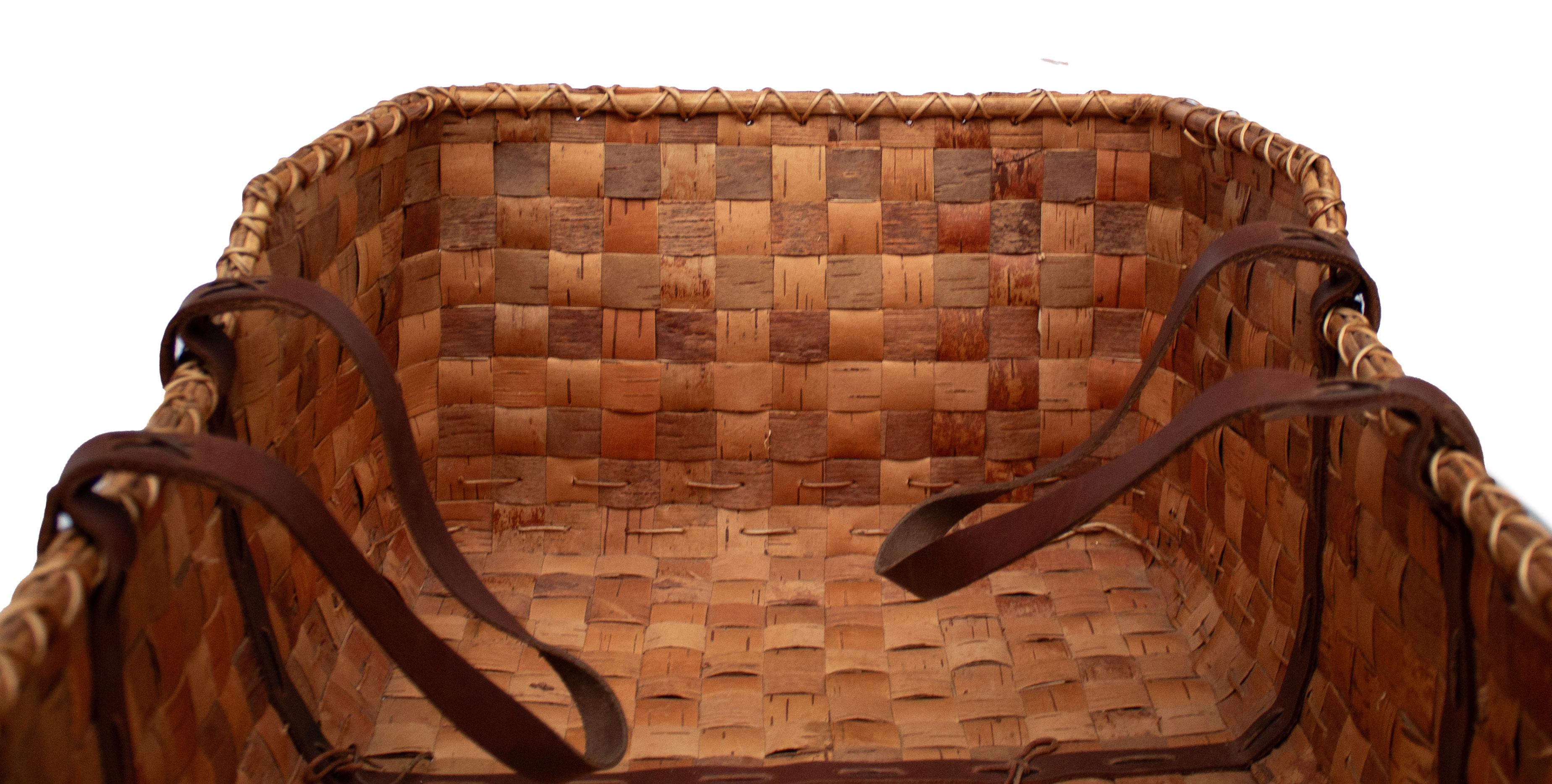 Swedish Folk Art Birch-Bark Cradle Basket For Sale 3