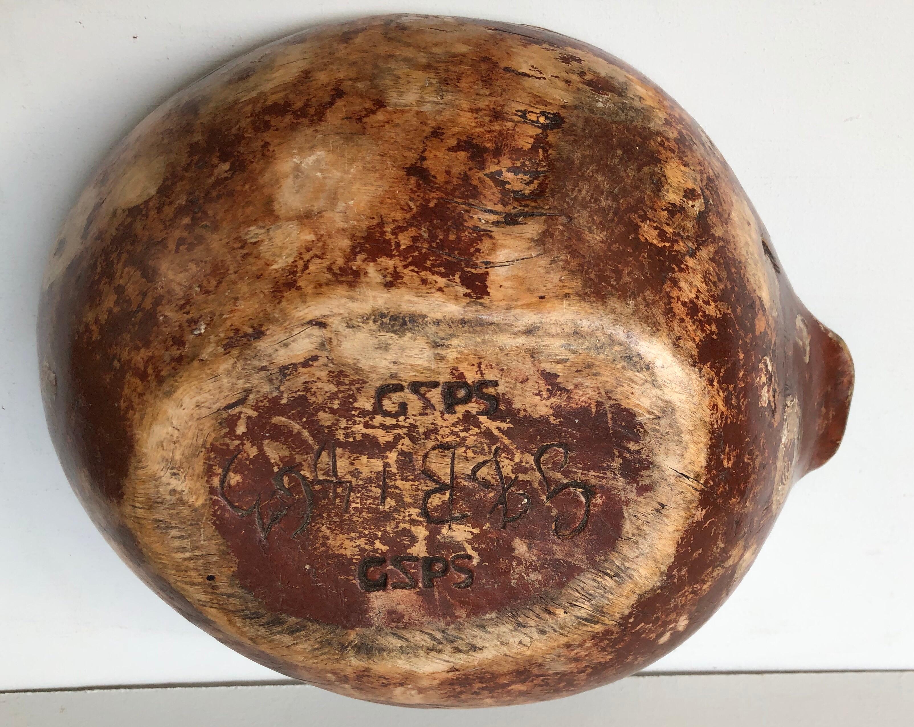 19th Century Swedish Folk Art Burl Bowl