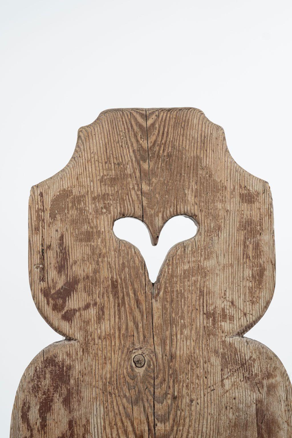 Hand-Carved Swedish Folk Art Chair