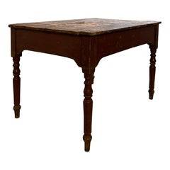Antique Swedish Folk Art Dining Table Painted Pine, Sweden 1860’s.