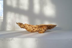 Swedish Folk Art Exeptional Large Organic Burl Curly Birch Bowl, 1980s
