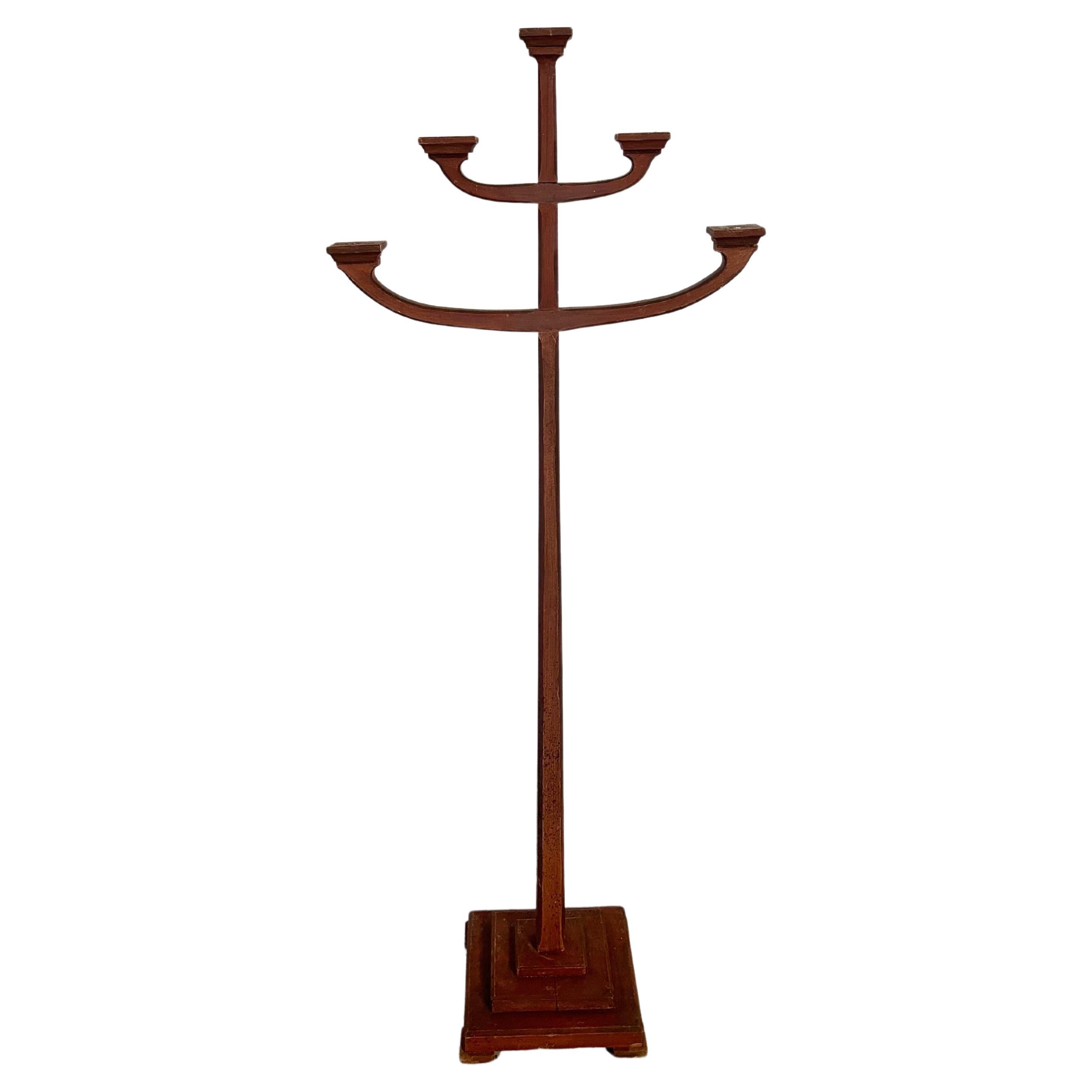 Candelabro de pie de arte popular sueco, Suecia Años 1890