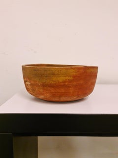 Swedish Folk Art, Large Unique Early 19th Century Farmers Bowl Painted Wood