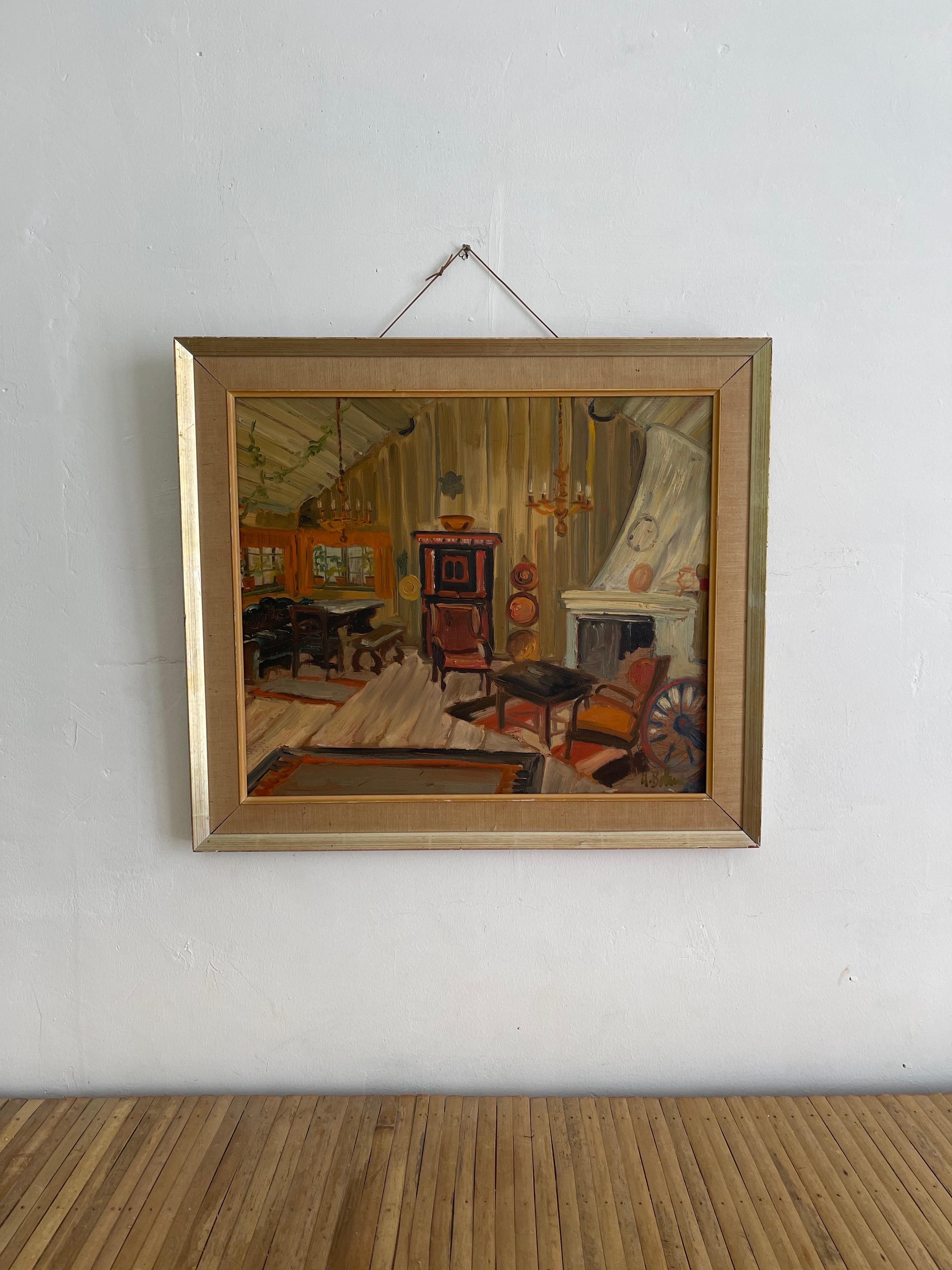 Swedish Painter Hanna Bundin 1950s In Good Condition For Sale In Oxford, GB