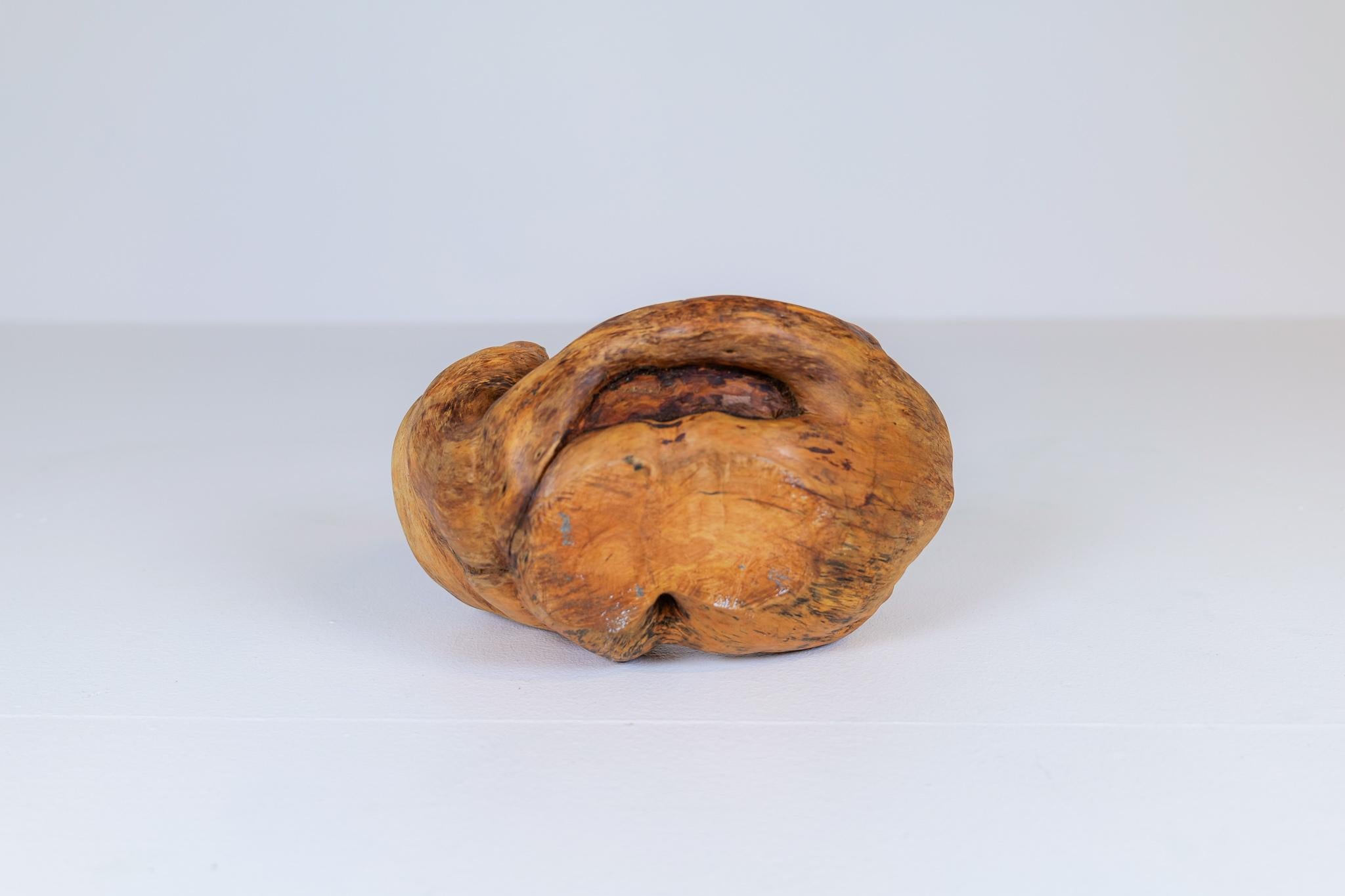 Swedish Folk Art Organic Burl Bowl, circa 1960s For Sale 2